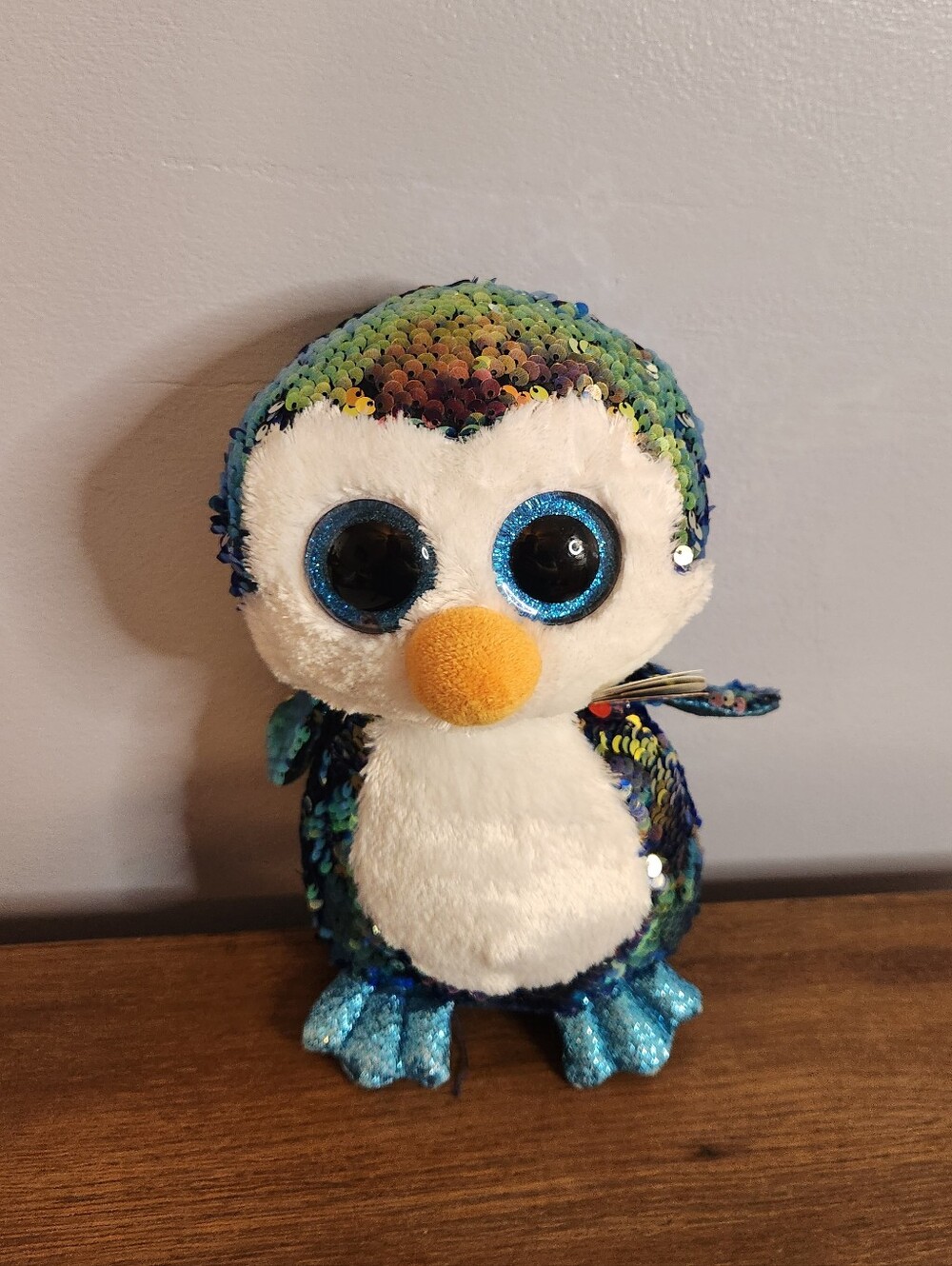 TY Payton The Penguin 10" Beanie Boo Flippables Plush Soft Toy W/Tag